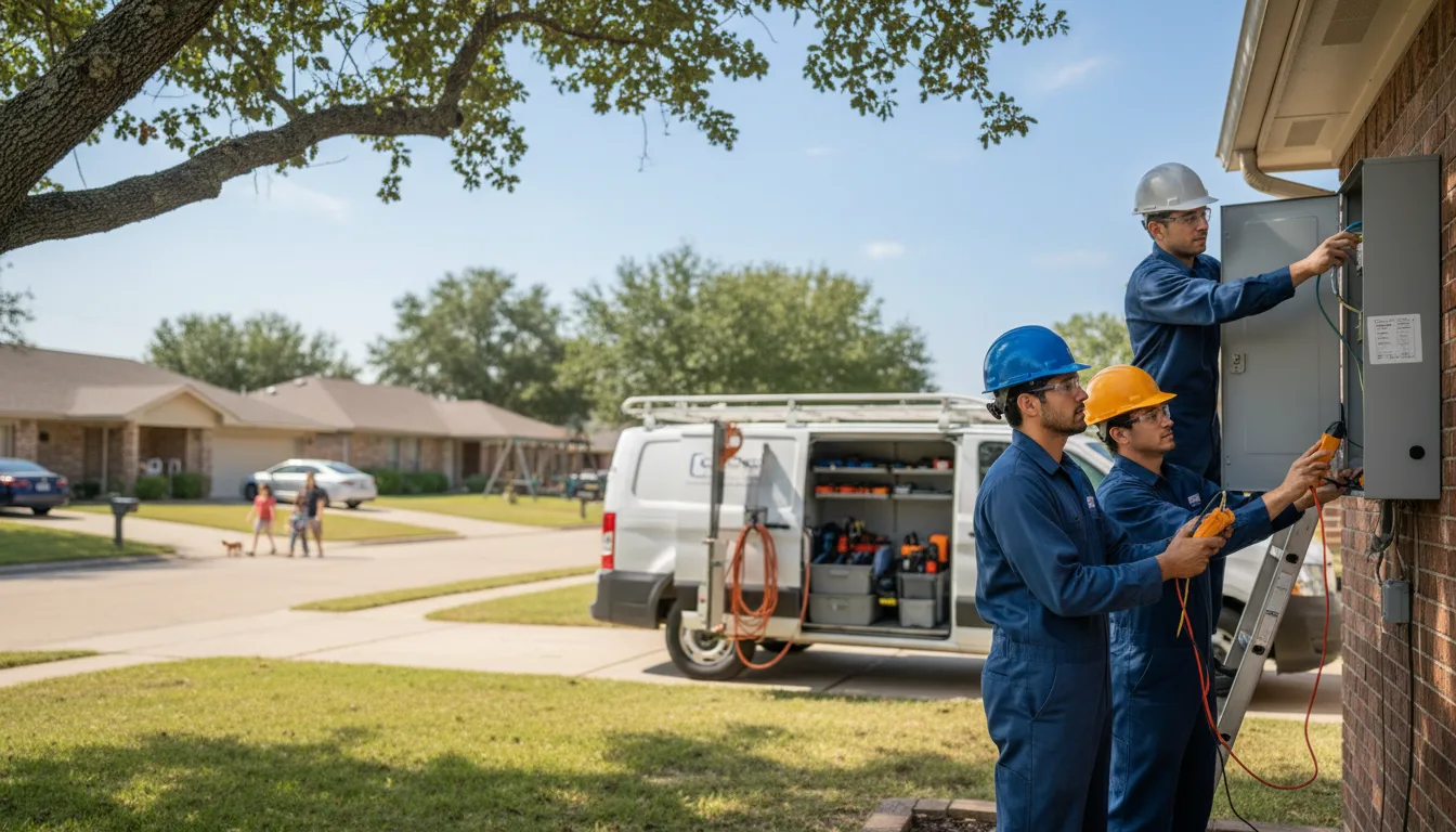 Certified electrician providing emergency electrical services in Abbott, TX